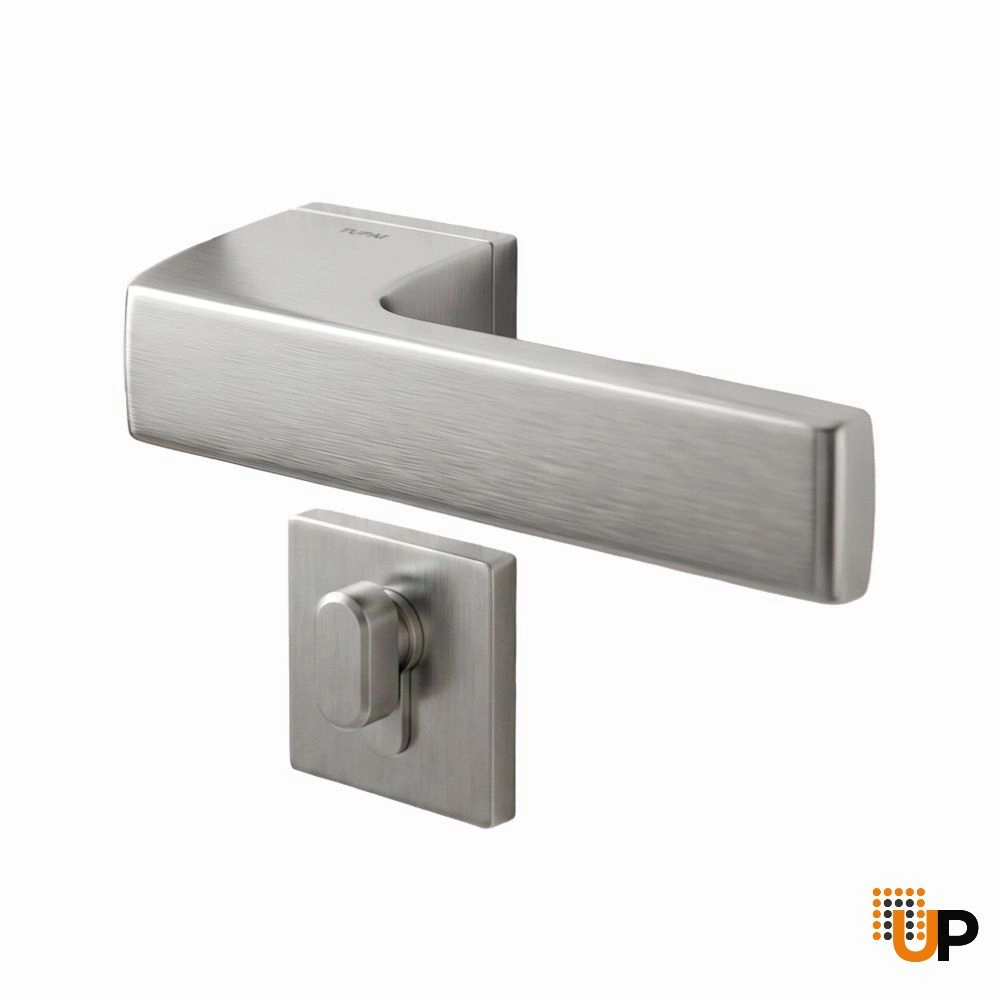 Door Euro Handle 3099 for Magnetic Lock, Satin chrome Privacy photo#1