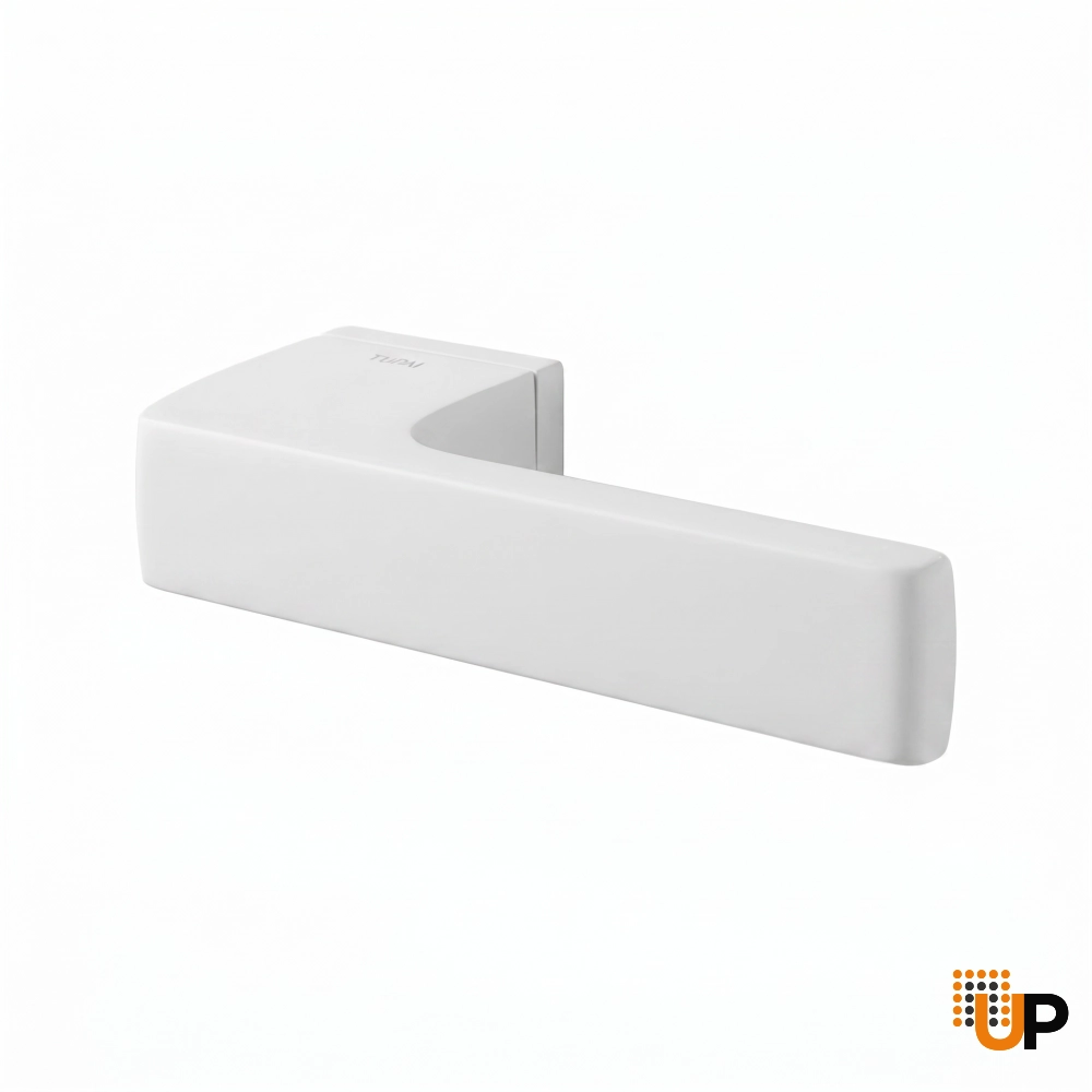 Door Euro Handle 3099 for Magnetic Lock, White Passage photo#1