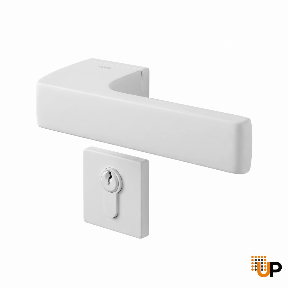 Door Euro Handle 3099 for Magnetic Lock, White Entry photo#1