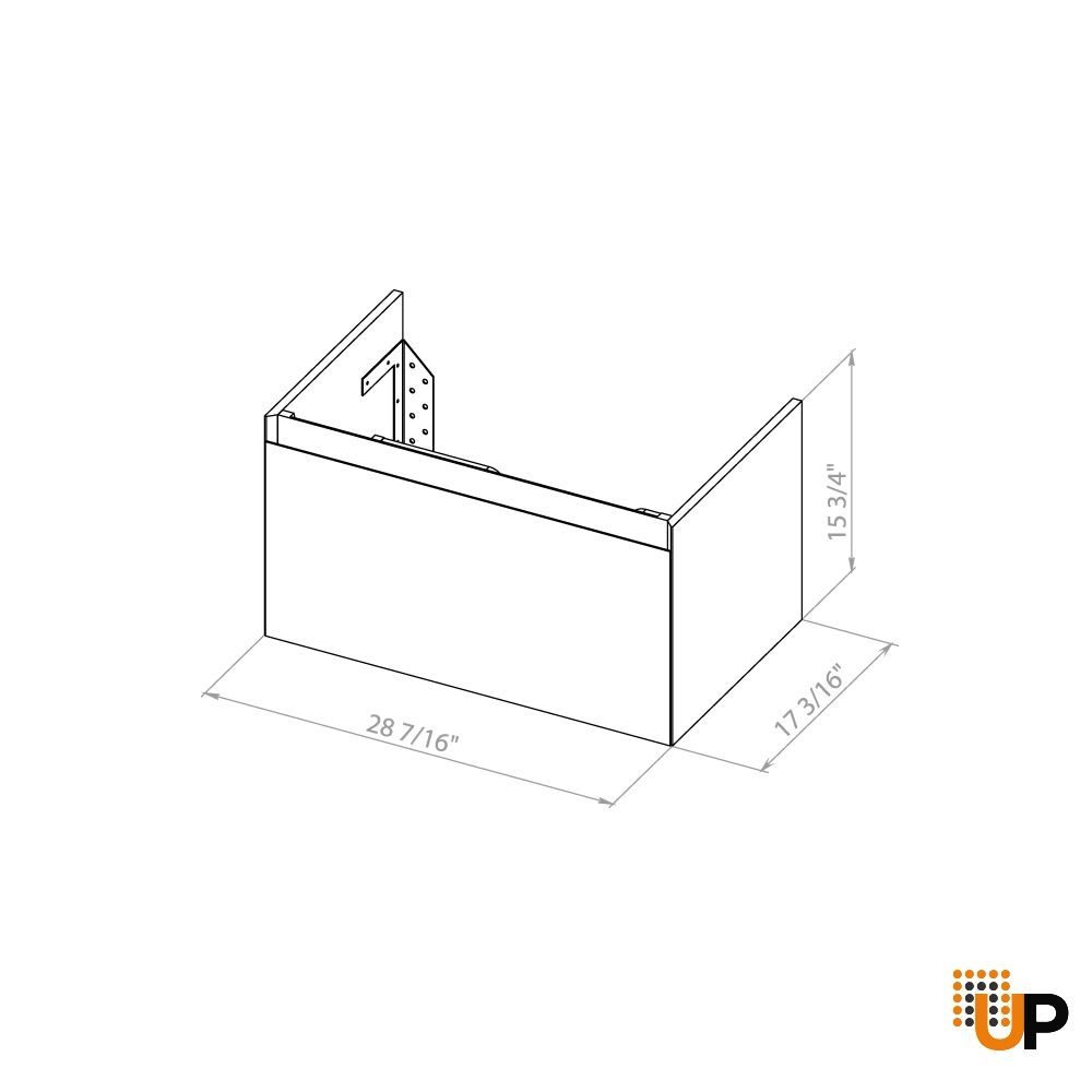 Modern Wall-Mount Bathroom Vanity with Washbasin | Magic Antracit Gloss Collection | Non-Toxic Fire-Resistant MDF-30" photo#7