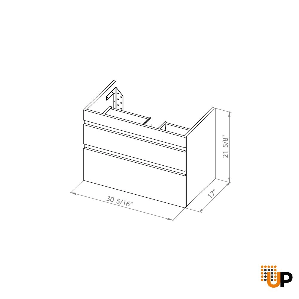 Modern Wall-Mounted Bathroom Vanity with Washbasin | Palm Beach Green Matte Collection | Non-Toxic Fire-Resistant MDF-34" photo#7