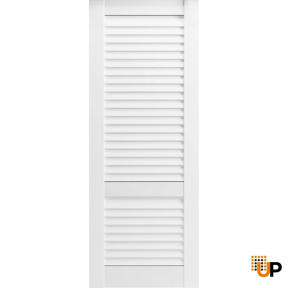 Single solid core louvered interior door slab | LOUVER 3388 Primed | 18 x 80 photo#1