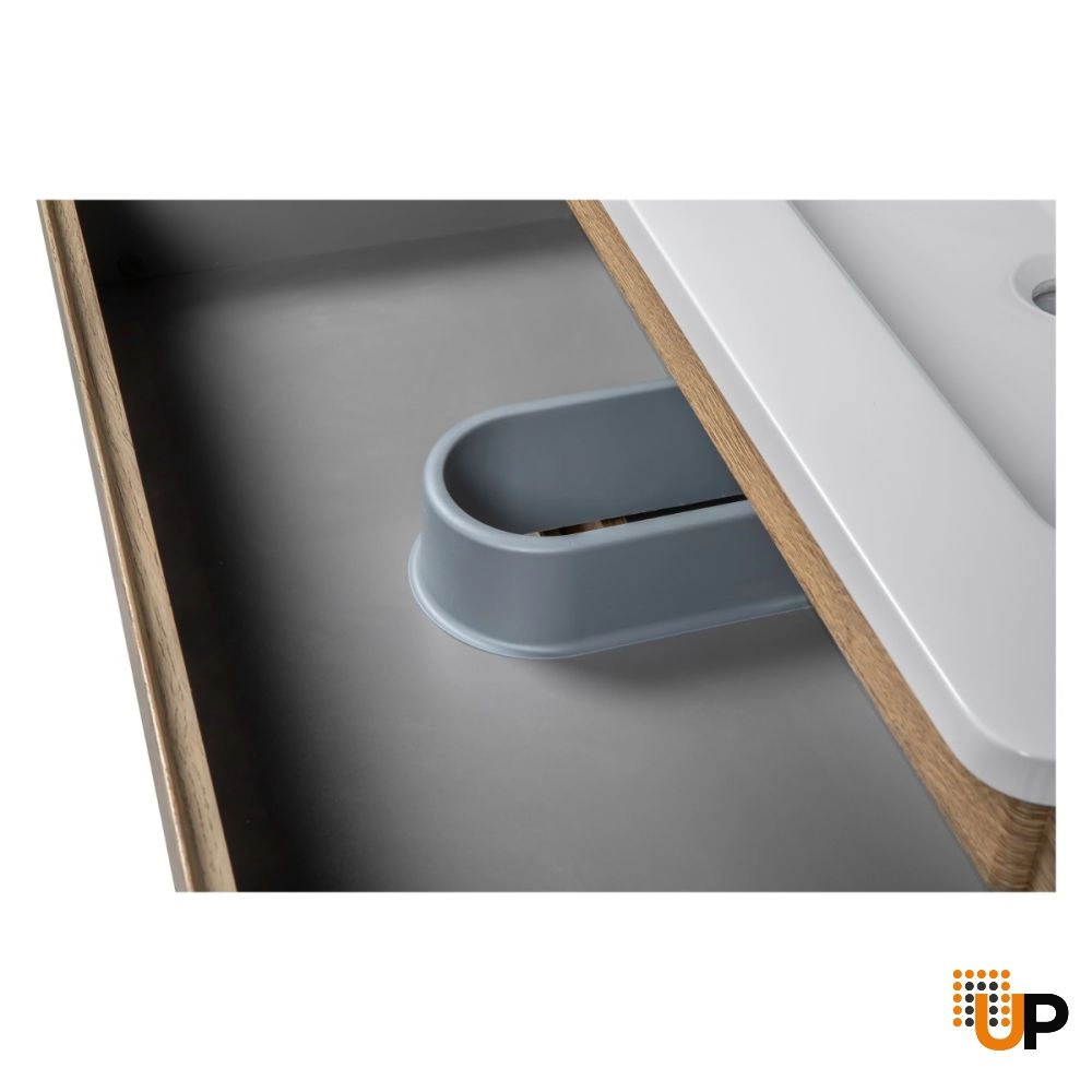 Modern Wall-Mounted Bathroom Vanity with Washbasin | Comfort Teak Natural Collection | Non-Toxic Fire-Resistant MDF-24" photo#7