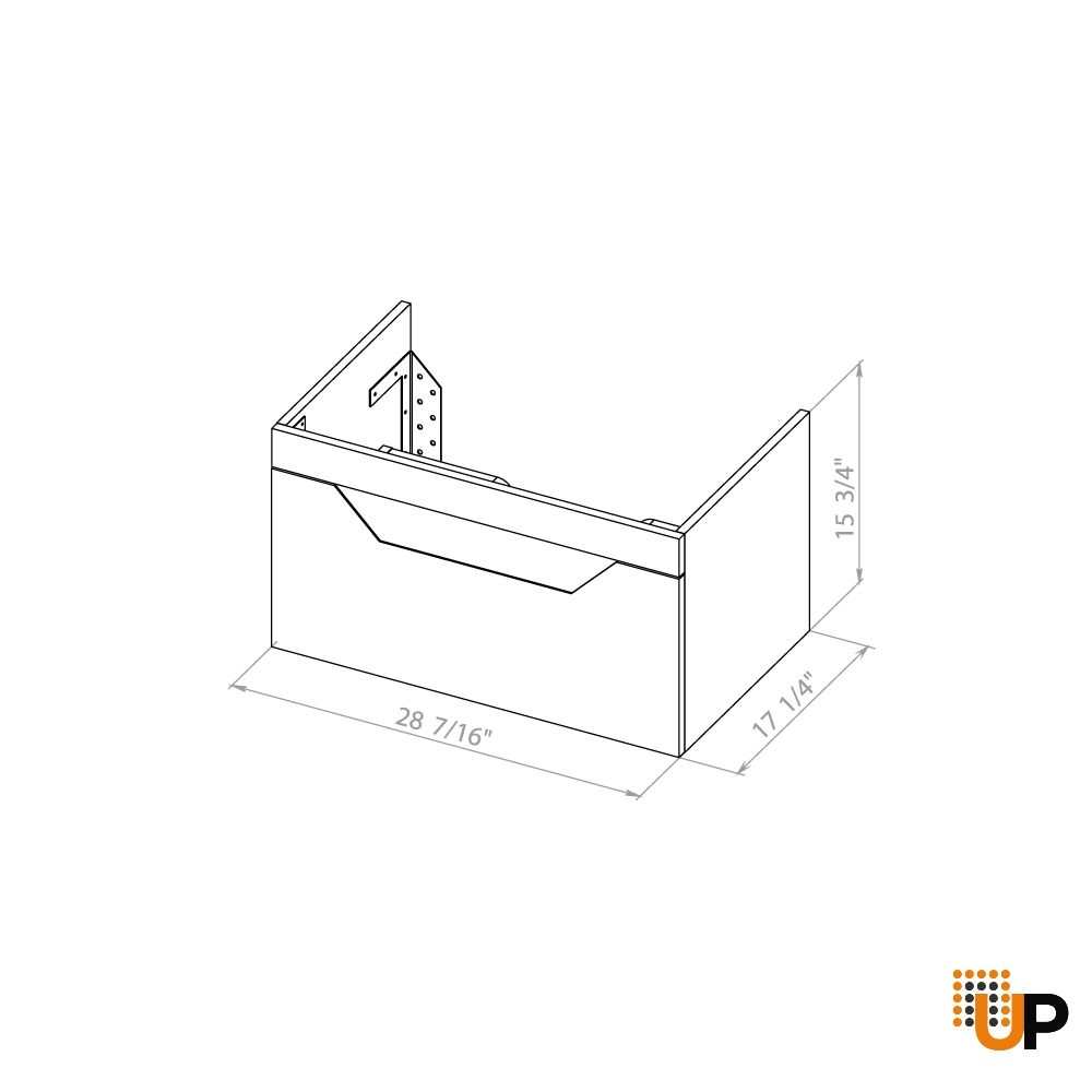 Modern Wall-Mount Bathroom Vanity with Washbasin | Troy Mocha  Collection | Non-Toxic Fire-Resistant MDF-34" photo#7