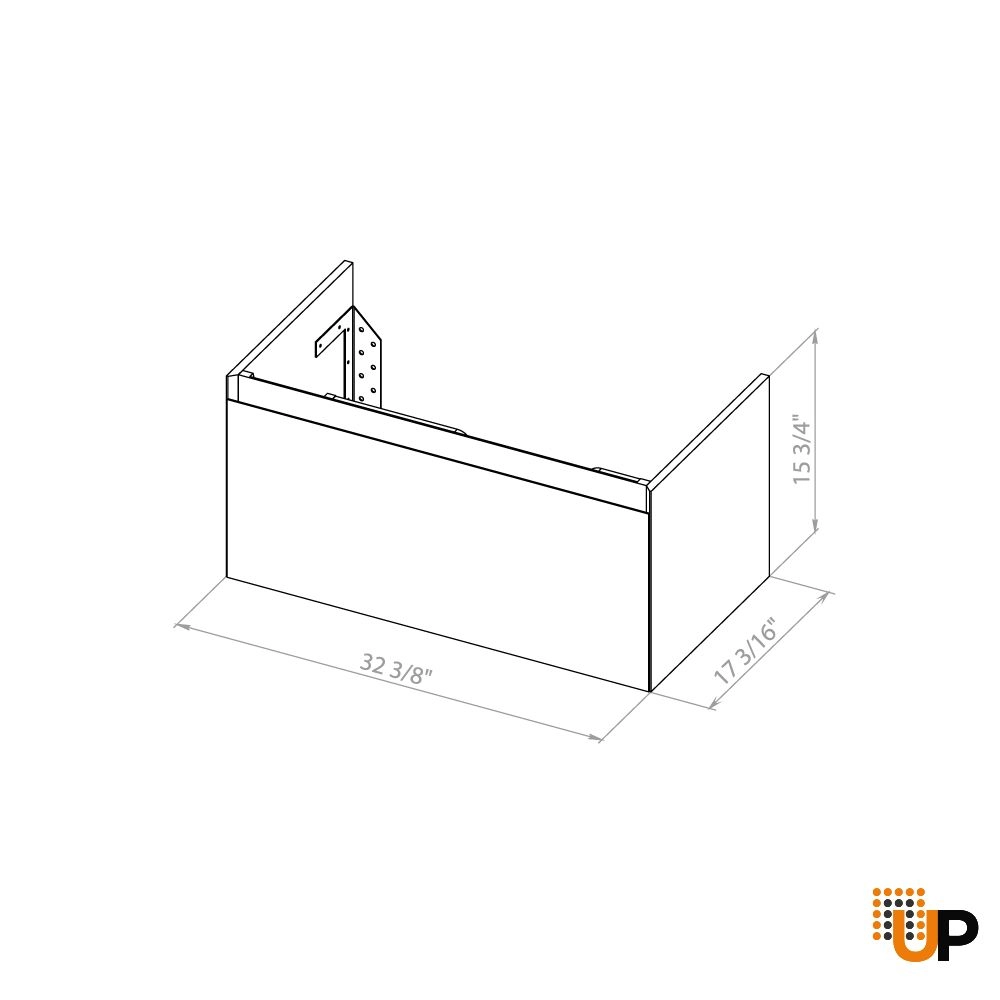 Modern Wall-Mount Bathroom Vanity with Washbasin | Magic Antracit Gloss Collection | Non-Toxic Fire-Resistant MDF-34" photo#7