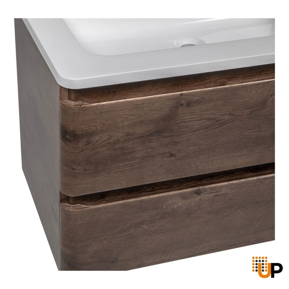 Modern Wall-Mounted Bathroom Vanity with Washbasin | Comfort Rosewood Collection | Non-Toxic Fire-Resistant MDF-28" photo#5