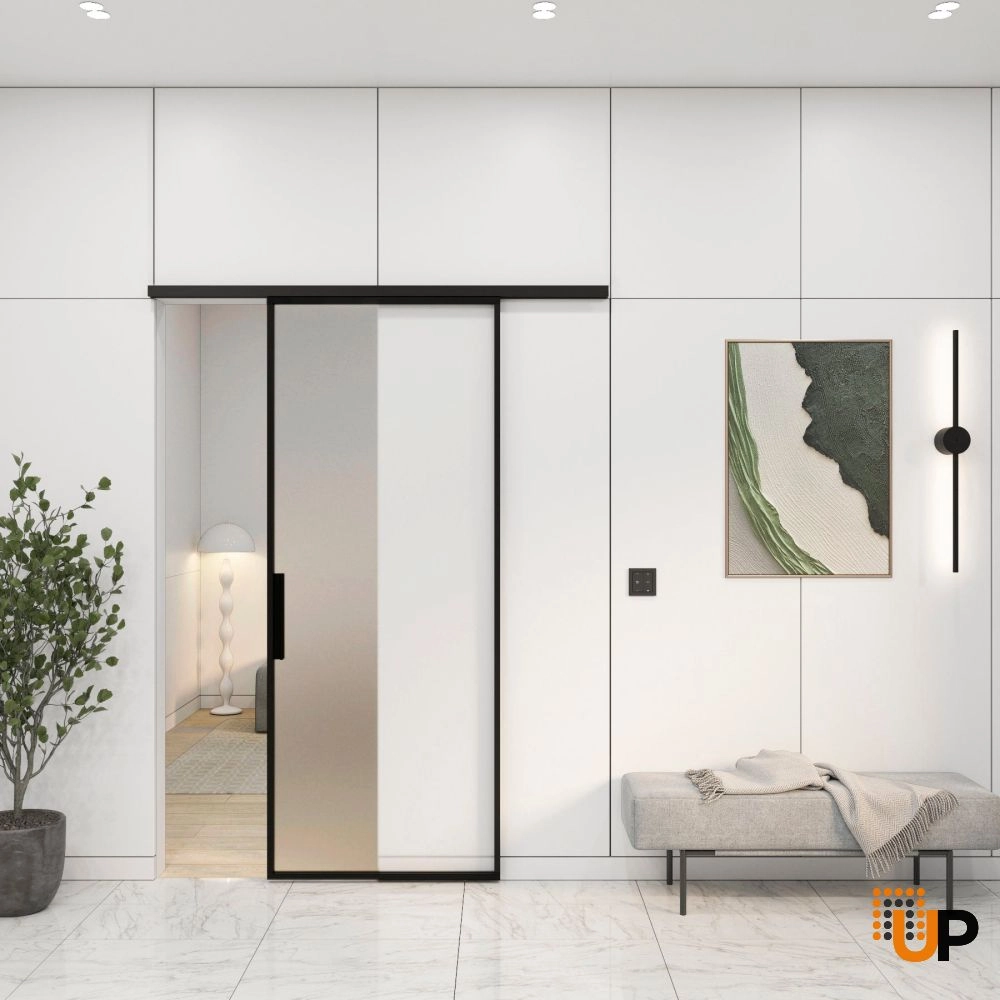 Lumo 1900 interior barn door 24x80 black aluminum Photo #3