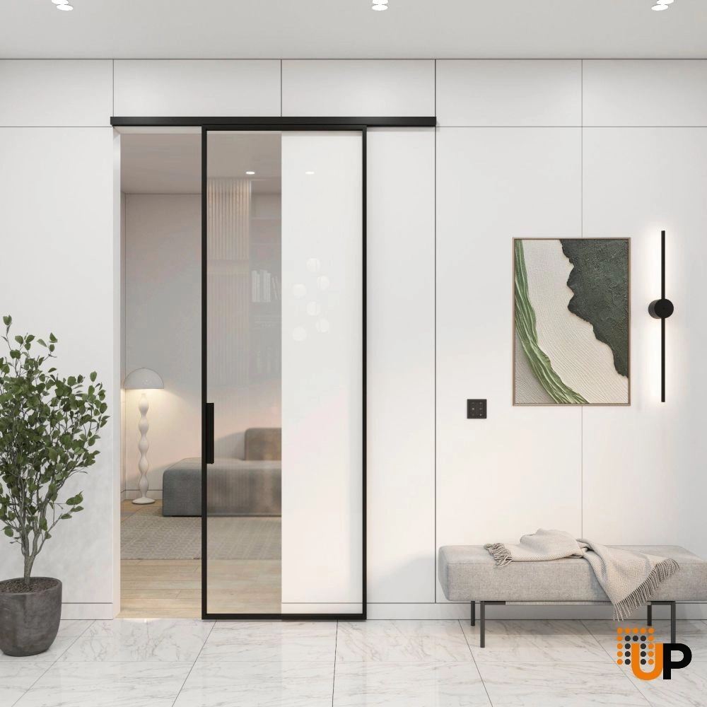 Lumo 1800 interior barn door 24x80 black aluminum Photo #3