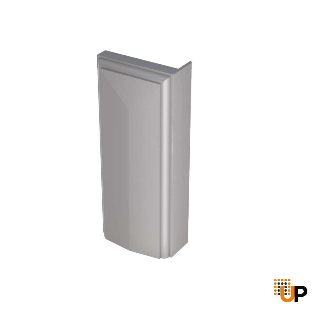 Fluted Trims with Square Rosettes for Interior Doors, Painted Grey, Up to 84x84” Doors photo#3