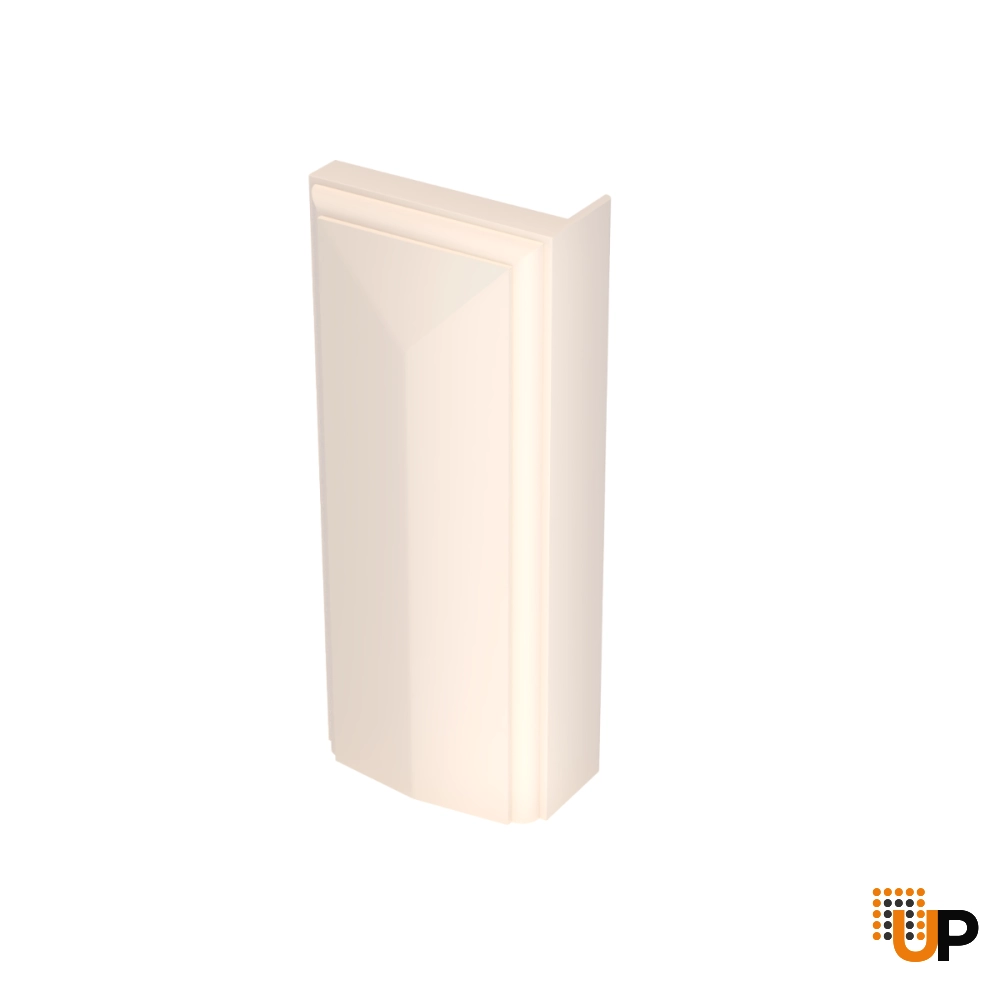 Fluted Trims with Square Rosettes for Interior Doors, Painted Creamy, Up to 84x84” Doors photo#3
