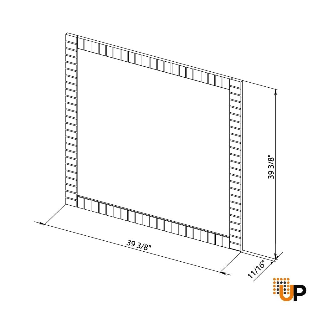 Mirror For Bath Vanity Trevi Collection White Matte 40" photo#6