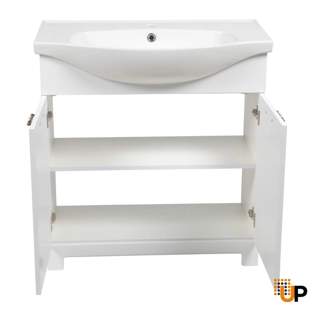 Modern Free Standing Bathroom Vanity with Washbasin | Classic White Matte Collection | Non-Toxic Fire-Resistant MDF photo#4