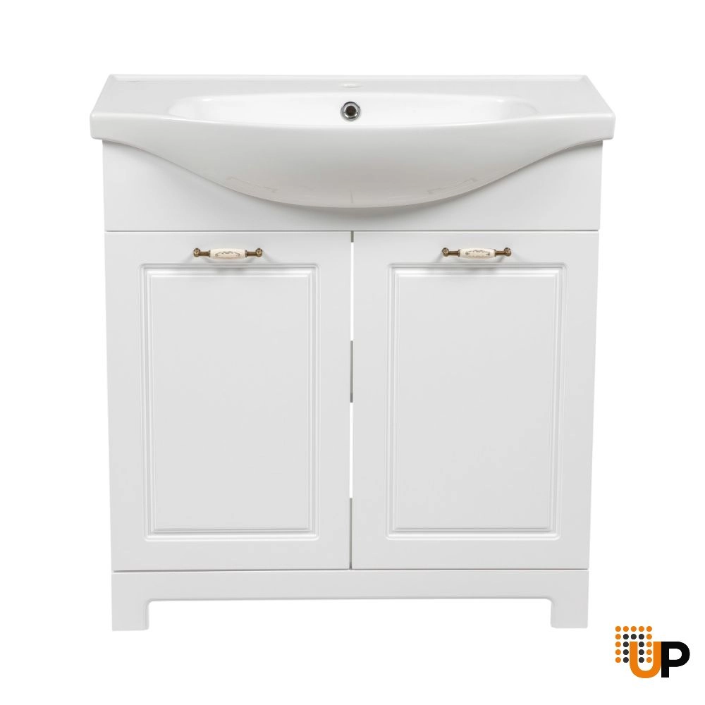 Modern Free Standing Bathroom Vanity with Washbasin | Classic White Matte Collection | Non-Toxic Fire-Resistant MDF photo#5