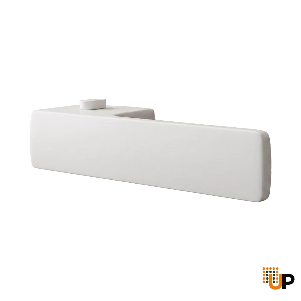 Door Euro Handle 4084  Lock, White, Right Privacy photo#1