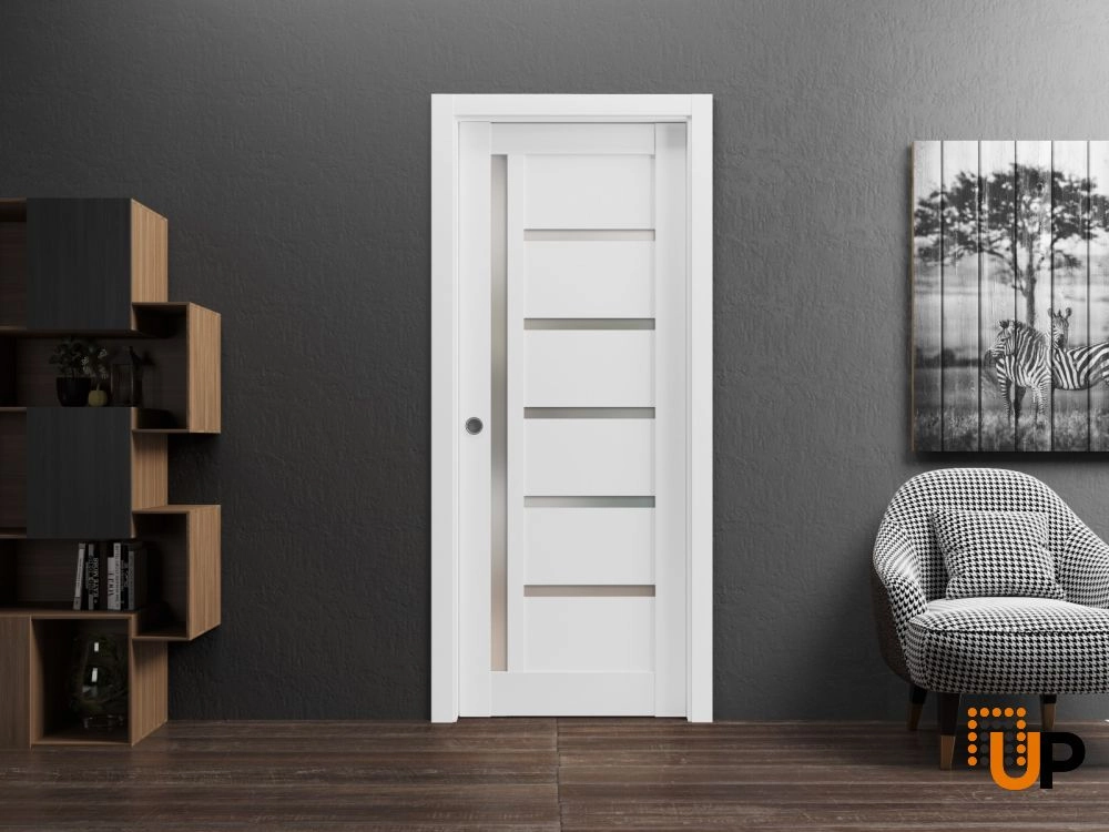 Quadro 4088 interior door slab 32x80 white Photo #8
