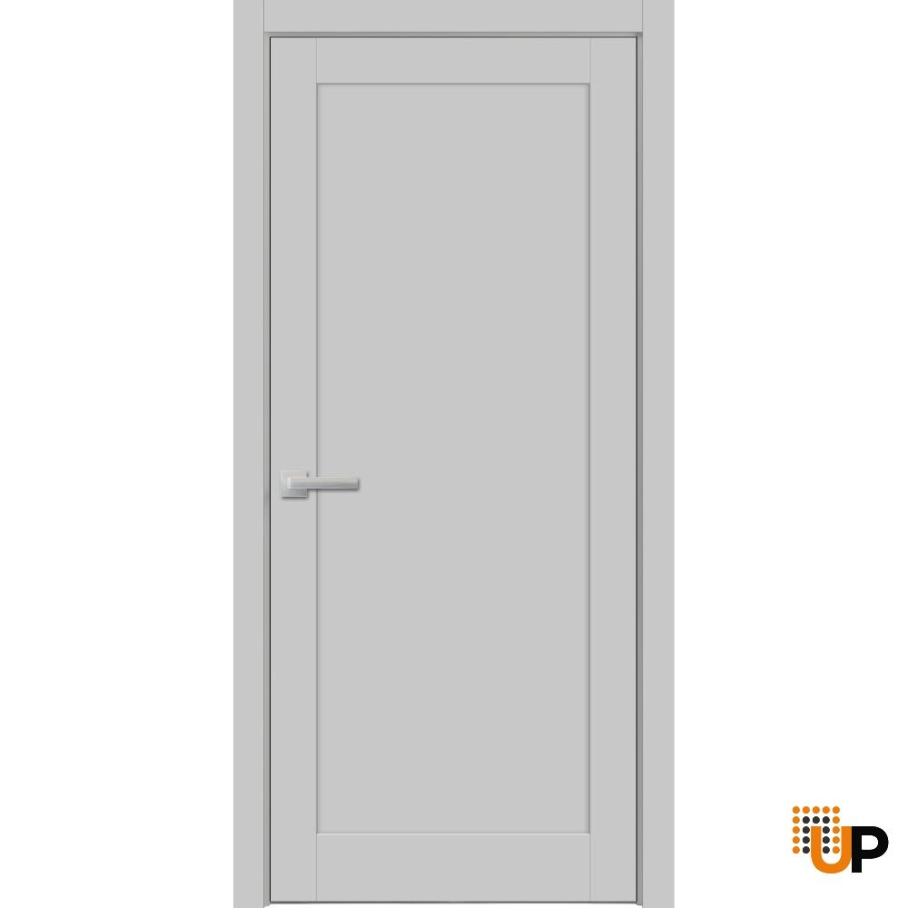 Single mdf shaker interior swing door | Quadro 4111 Matte Grey | 18 x 80 photo#1
