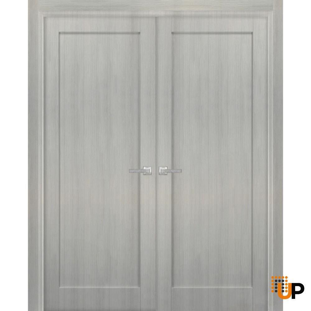 Double mdf shaker interior swing double door | Quadro 4111 Ginger Ash | 36 x 80 (2* 18x80) photo#1