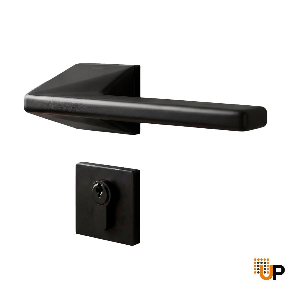 Door Euro Handle 4130 for Magnetic Lock, Black Entry photo#1