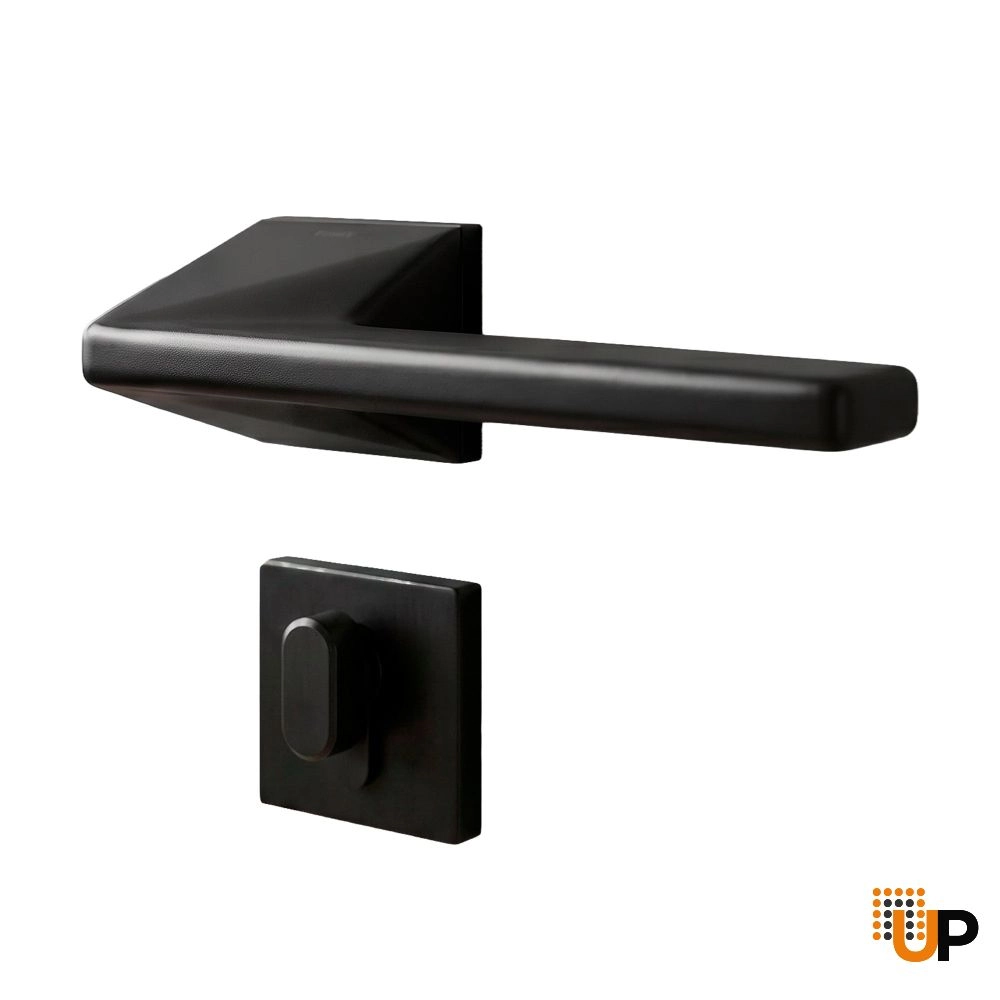 Door Euro Handle 4130 for Magnetic Lock, Black Privacy photo#1