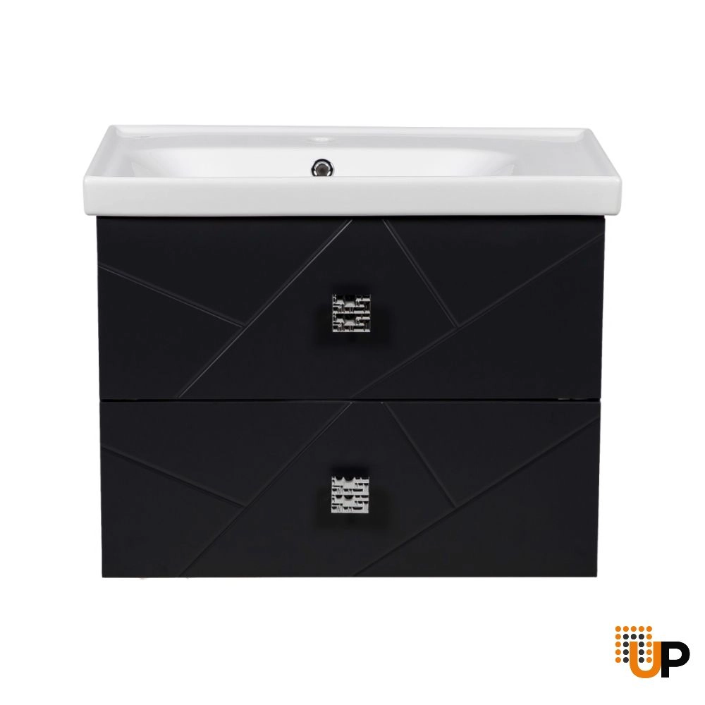 Modern Wall-Mount Bathroom Vanity with Washbasin | Picasso Anthracite Matte  Collection | Non-Toxic Fire-Resistant MDF photo#4