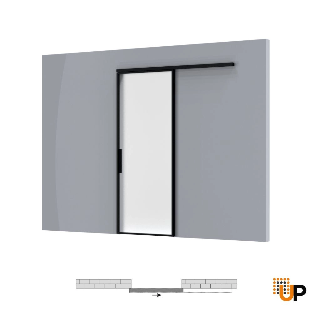 Lumo 1800 interior barn door 24x80 black aluminum Photo #4