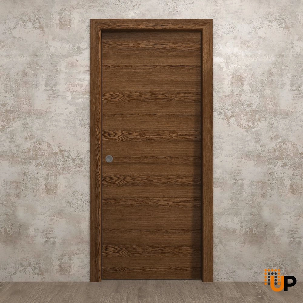 Single solid wood with honeycomb sliding interior pocket door | Ego 5000  EGO Cognac Oak | 18 x 80 photo#2