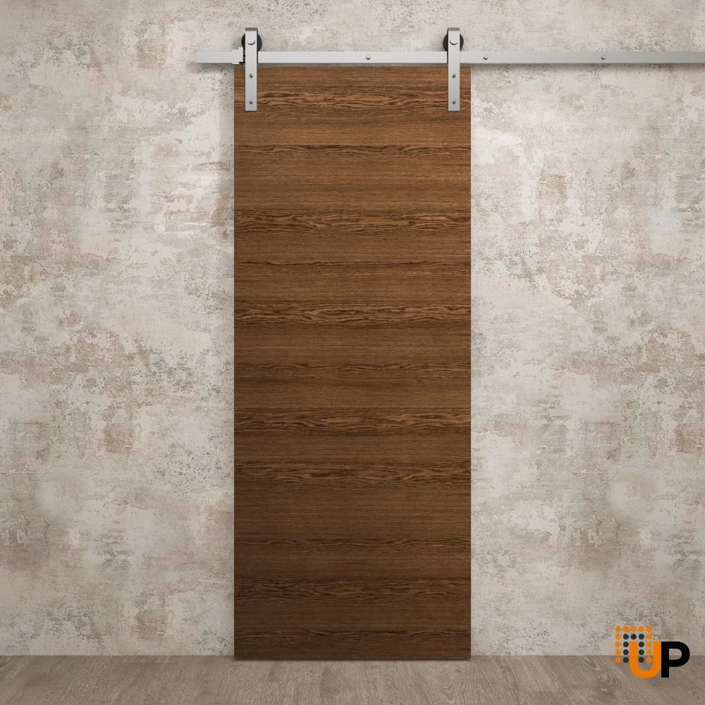 Single solid wood with honeycomb sliding interior barn door | Ego 5000  EGO Cognac Oak | 18 x 80 photo#2
