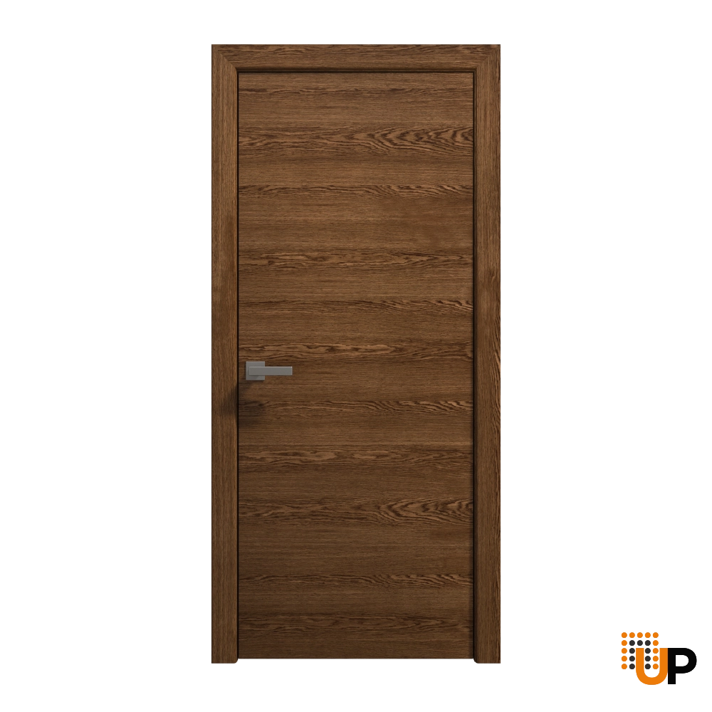 Single solid wood with honeycomb flush interior swing door | Ego 5000  EGO Cognac Oak | 18 x 96 photo#1