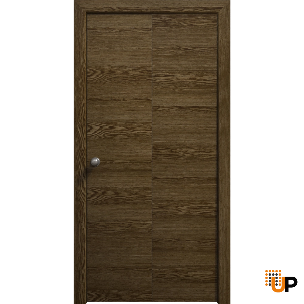 2 folding panels solid wood with honeycomb sliding interior bi-fold door | Ego 5000  EGO Marble Oak | 36 x 80 (2* 18x80) photo#1