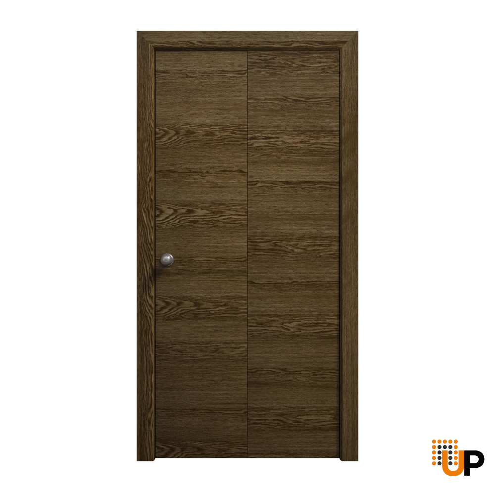 2 folding panels solid wood with honeycomb sliding flush interior bi-fold door | Ego 5000  EGO Marble Oak | 48 x 84 (2* 24x84) photo#1