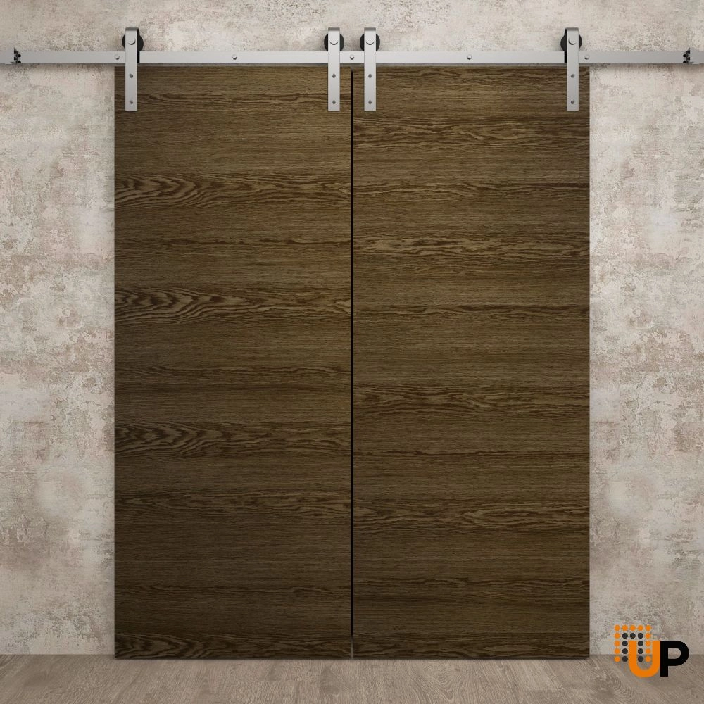 Double solid wood with honeycomb sliding classic interior barn double door | Ego 5000  EGO Marble Oak | 36 x 80 (2* 18x80) photo#2
