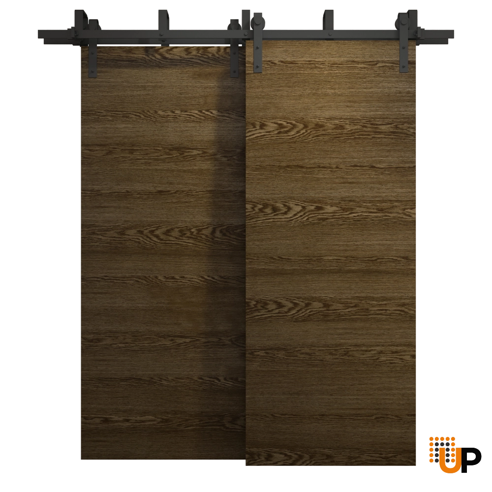 Double solid wood with honeycomb sliding flush interior barn bypass door | Ego 5000  EGO Marble Oak | 60 x 80 (2* 30x80) photo#1