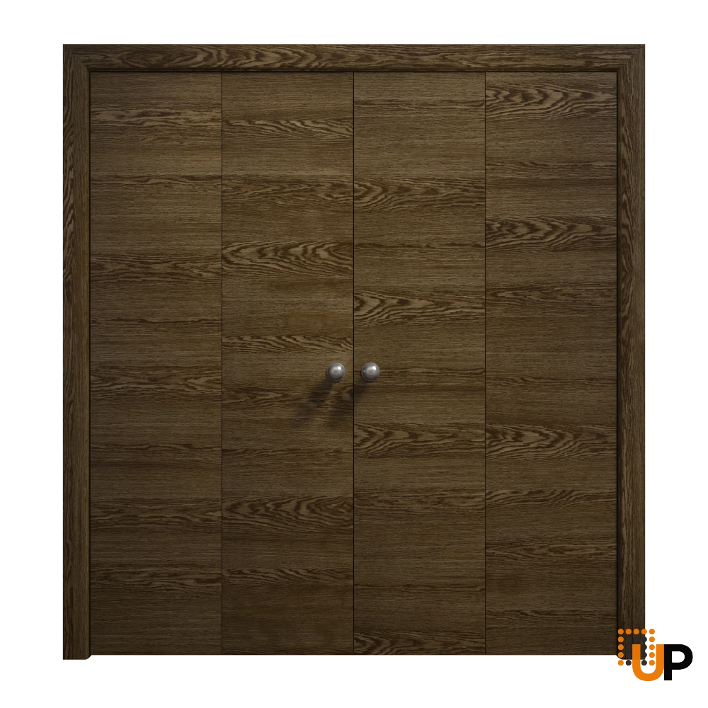 4 folding panels solid wood with honeycomb sliding flush interior bi-fold double door | Ego 5000  EGO Marble Oak | 72 x 84 (4* 18x84) photo#1
