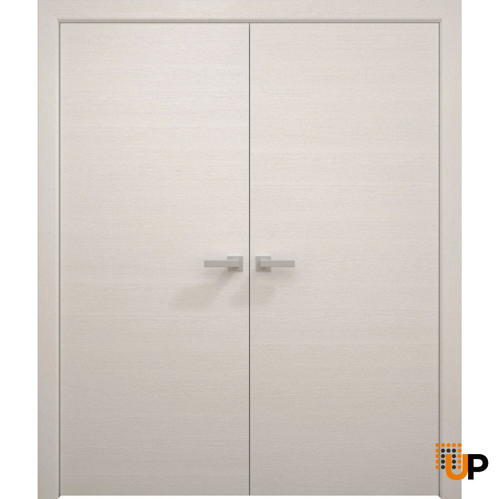 Double solid wood with honeycomb french interior swing double door | Ego 5000  EGO Painted White Oak | 36 x 80 (2* 18x80) photo#1