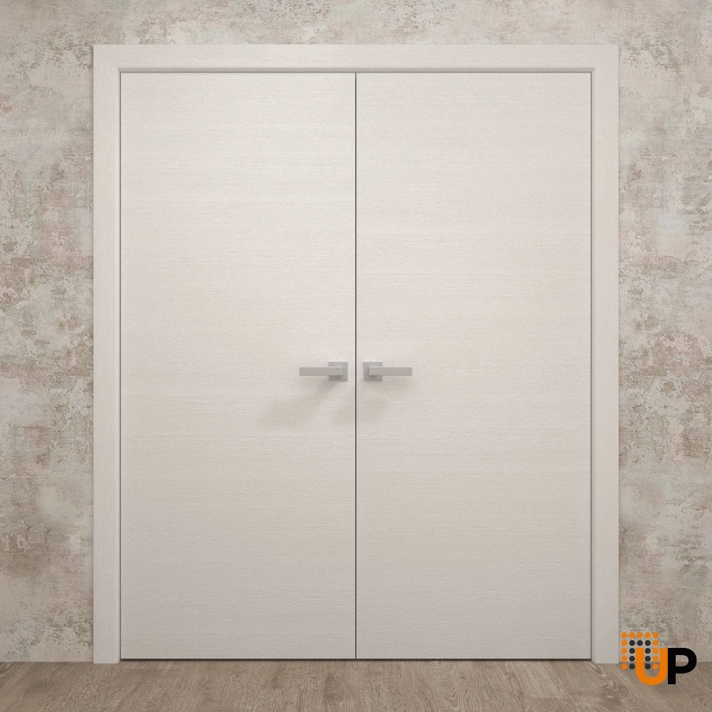 Double solid wood with honeycomb french interior swing double door | Ego 5000  EGO Painted White Oak | 36 x 80 (2* 18x80) photo#2