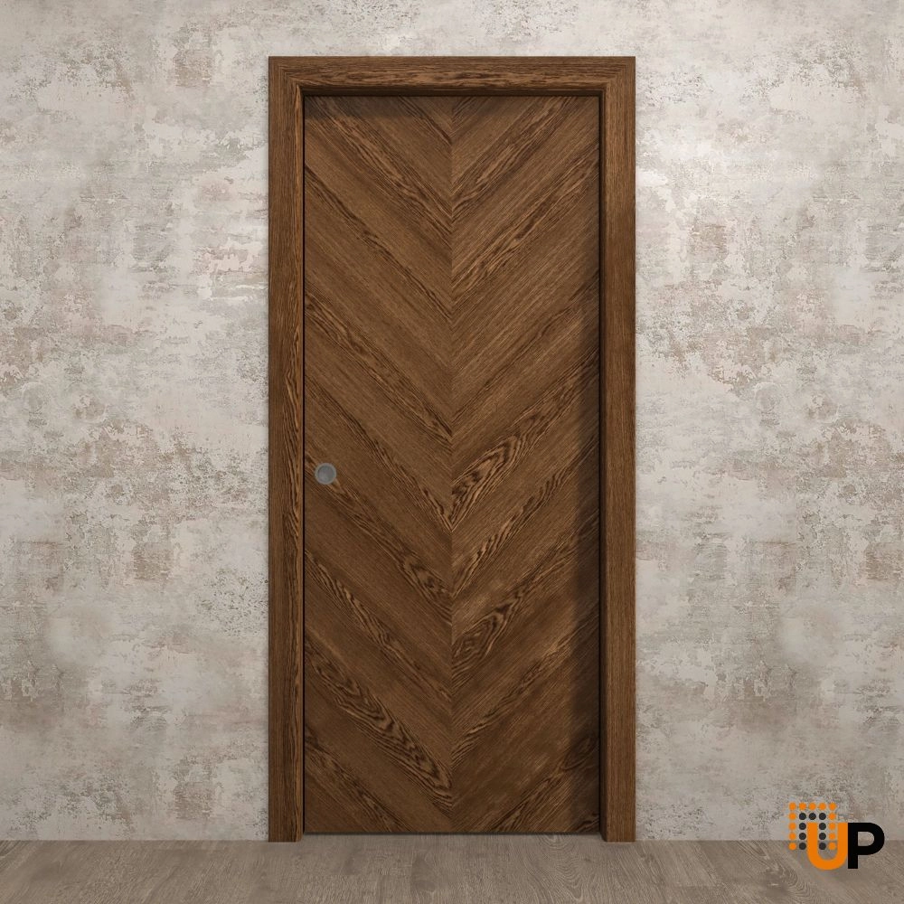 Single solid wood with honeycomb sliding interior pocket door | Ego 5005  EGO Cognac Oak | 18 x 80 photo#2