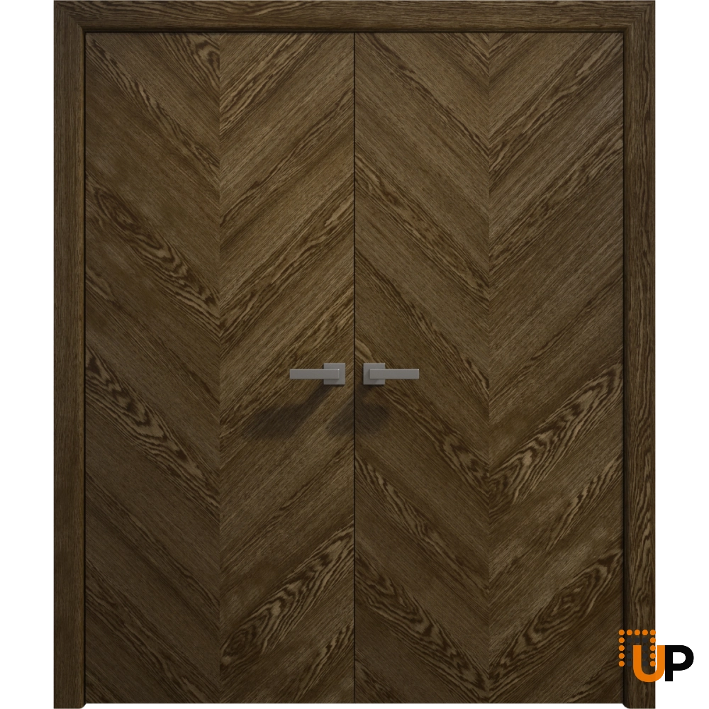 Double solid wood with honeycomb flush interior swing double door | Ego 5005  EGO Marble Oak | 36 x 80 (2* 18x80) photo#1