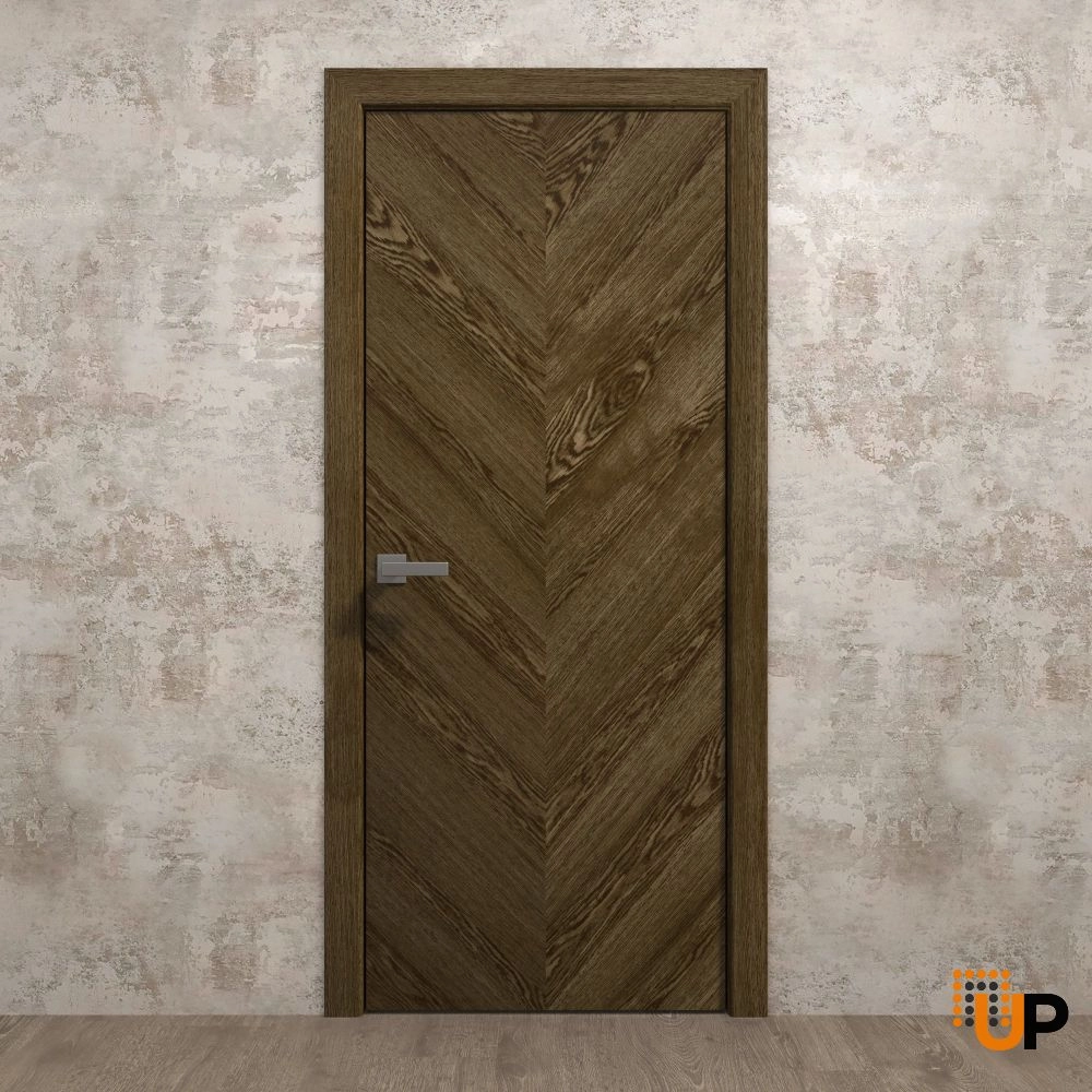 Single solid wood with honeycomb luxury interior swing door | Ego 5005  EGO Marble Oak | 18 x 80 photo#2