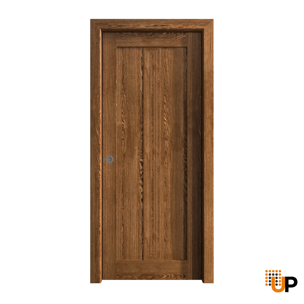 Single solid core sliding interior pocket door | Ego 5006  EGO Cognac Oak | 32 x 96 photo#1