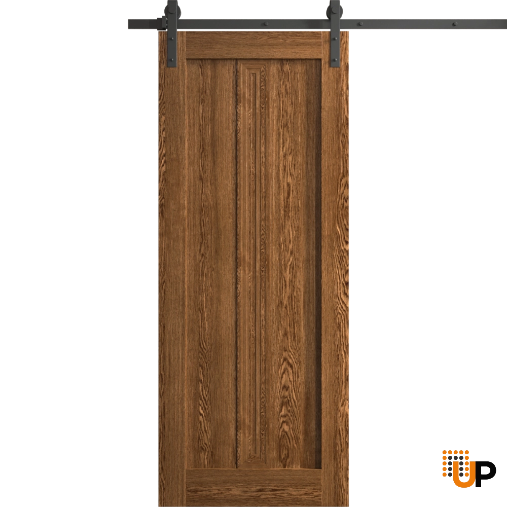 Single solid core sliding interior barn door | Ego 5006  EGO Cognac Oak | 18 x 80 photo#1
