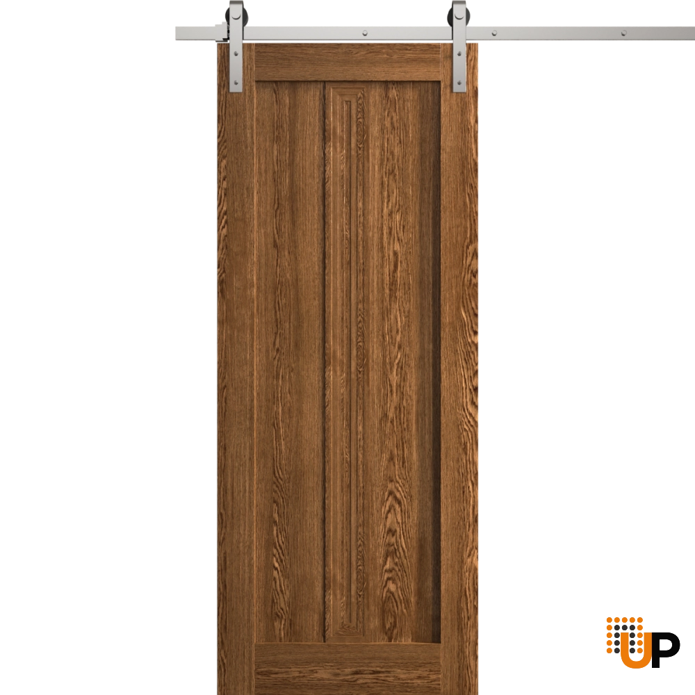 Single solid core sliding interior barn door | Ego 5006  EGO Cognac Oak | 18 x 80 photo#1