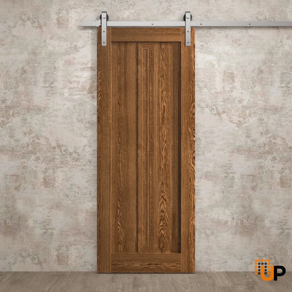 Single solid core sliding interior barn door | Ego 5006  EGO Cognac Oak | 18 x 80 photo#2