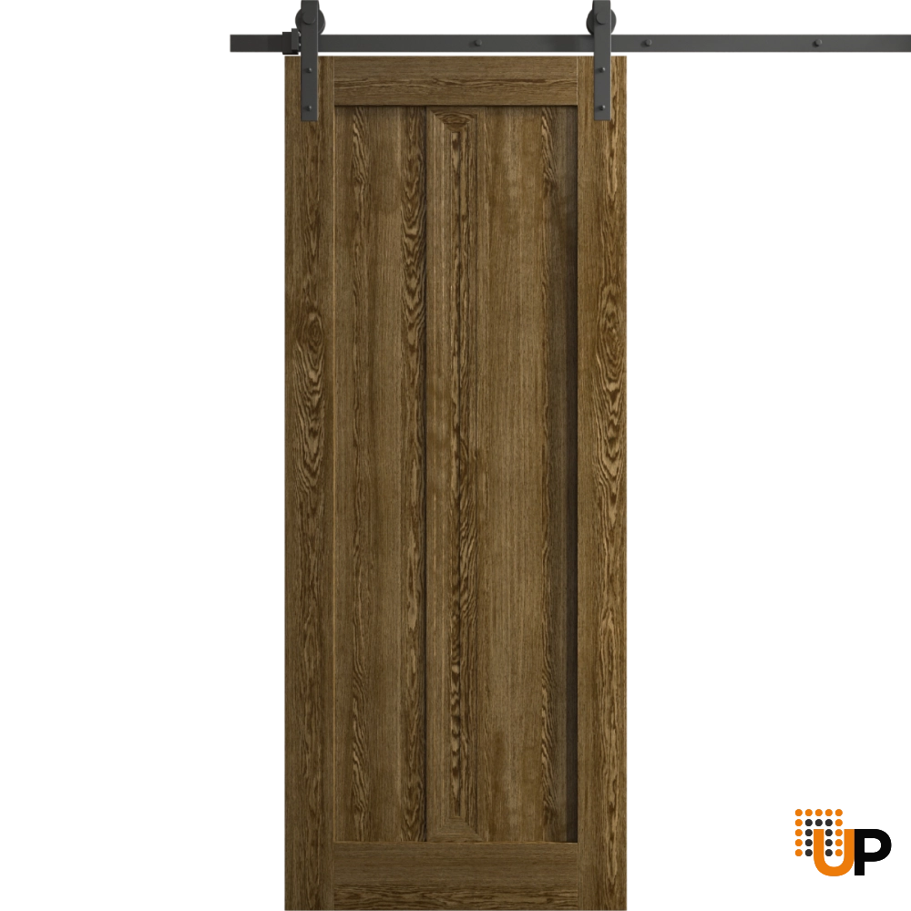 Single solid core sliding interior barn door | Ego 5006  EGO Marble Oak | 18 x 80 photo#1