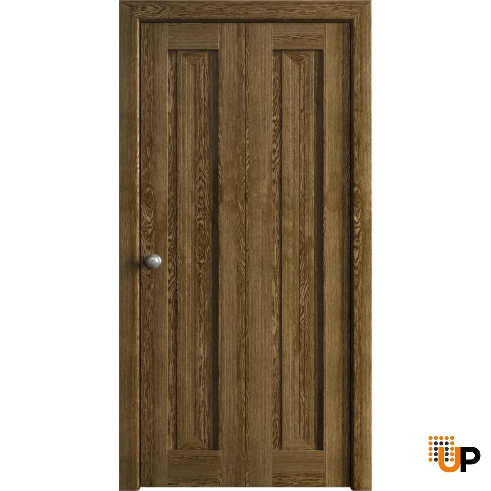 2 folding panels solid core sliding interior bi-fold door | Ego 5006  EGO Marble Oak | 36 x 80 (2* 18x80) photo#1