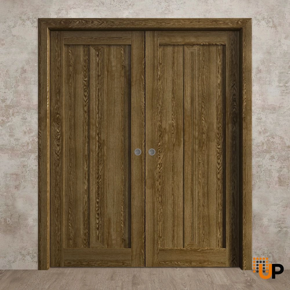 Double solid core sliding interior pocket double door | Ego 5006  EGO Marble Oak | 36 x 80 (2* 18x80) photo#2