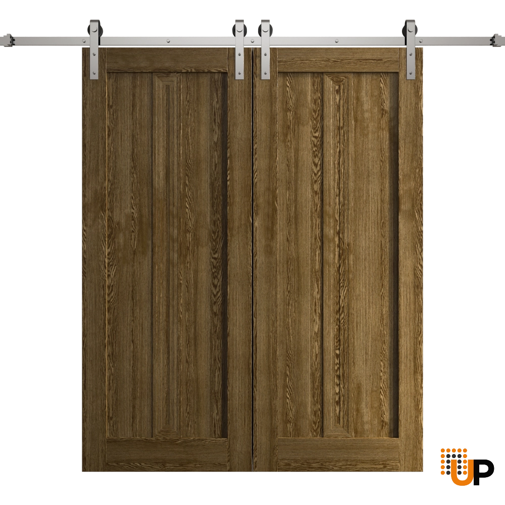 Double solid core sliding classic interior barn double door | Ego 5006  EGO Marble Oak | 48 x 96 (2* 24x96) photo#1