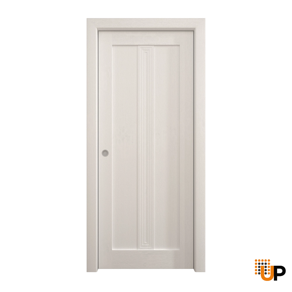 Single solid core sliding interior pocket door | Ego 5006  EGO Painted White Oak | 32 x 96 photo#1