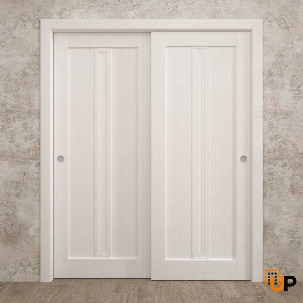 Single solid core interior door slab | Ego 5006  EGO Painted White Oak | 18 x 80 photo#4