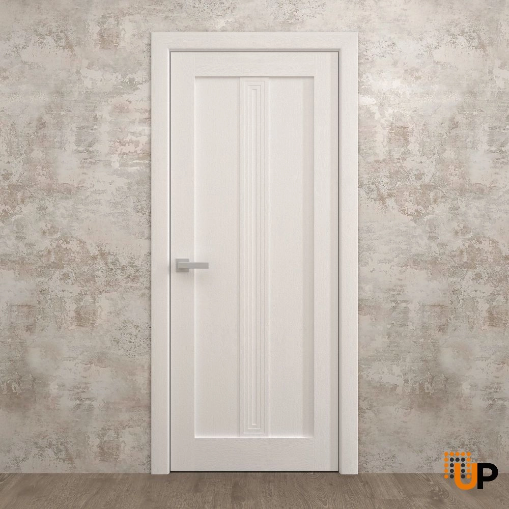 Single solid core interior door slab | Ego 5006  EGO Painted White Oak | 18 x 80 photo#2