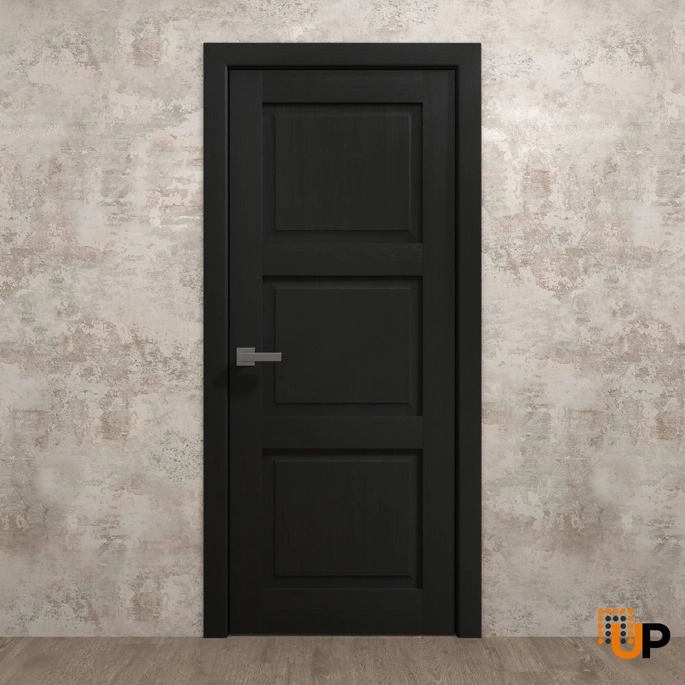 Single solid core luxury interior swing door | Ego 5010 EGO Painted Black Oak | 28 x 80 photo#2